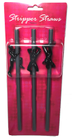 3 pack of Male Pole Stripper Straws by Khepher Games for Bachelorette Parties